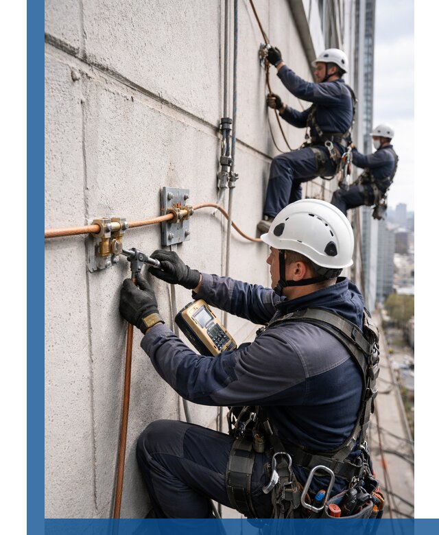 Монтаж системы заземления здания и молниезащиты в Орехове-Зуеве