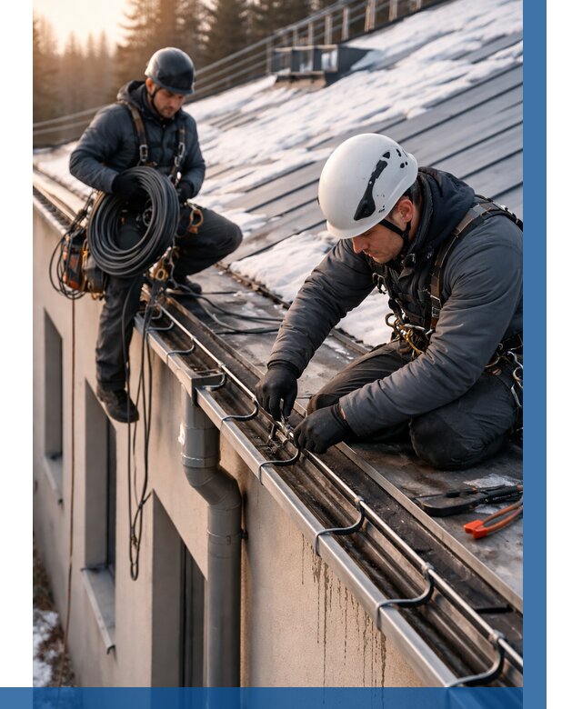 Монтаж греющего кабеля на кровле в Орехове-Зуеве от 469 р. | ВЫСОТНИК-Рхв