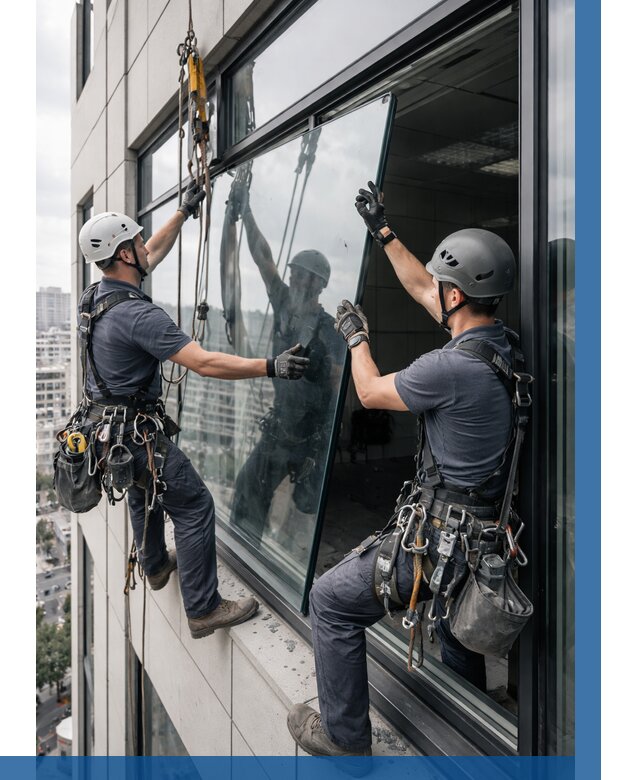 Замена стеклопакетов на высоте в Орехове-Зуеве от 5731 р. | ВЫСОТНИК-Рхв