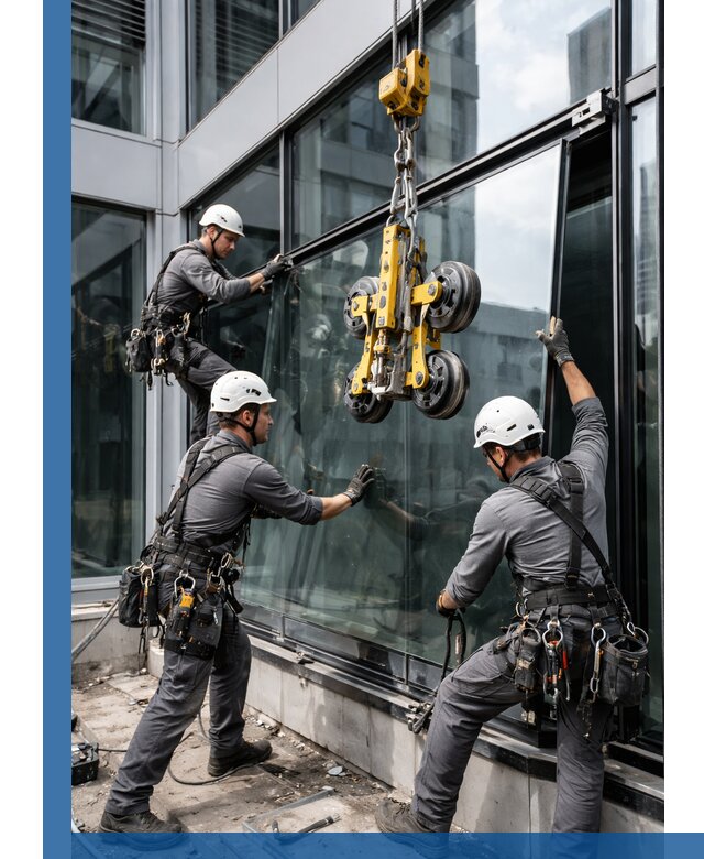 Структурное остекление фасадов в Орехове-Зуеве монтаж и обслуживание