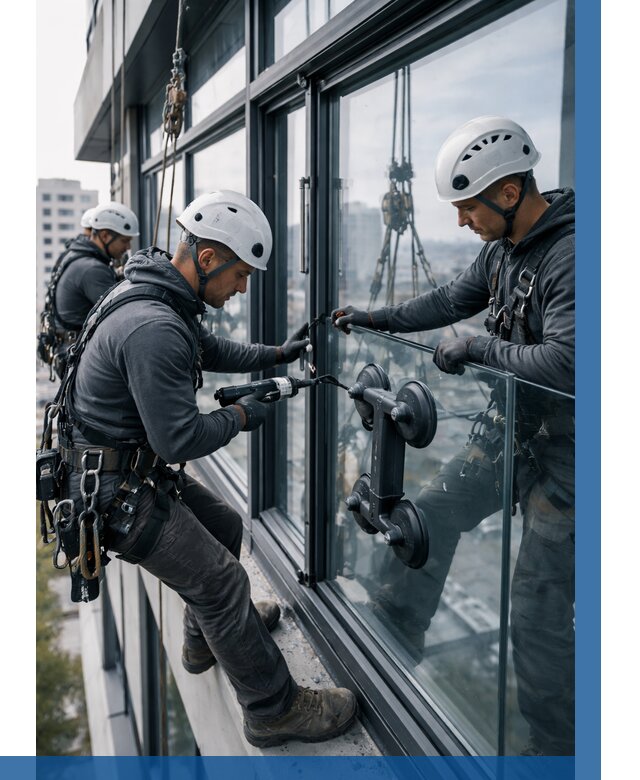 Витражное остекление зданий в Орехове-Зуеве от 3647 р. | ВЫСОТНИК-Рхв