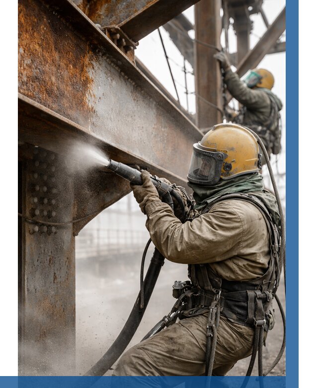 Пескоструйная очистка металлоконструкций в Орехове-Зуеве по 625 р.  ВЫСОТНИК-Рхв