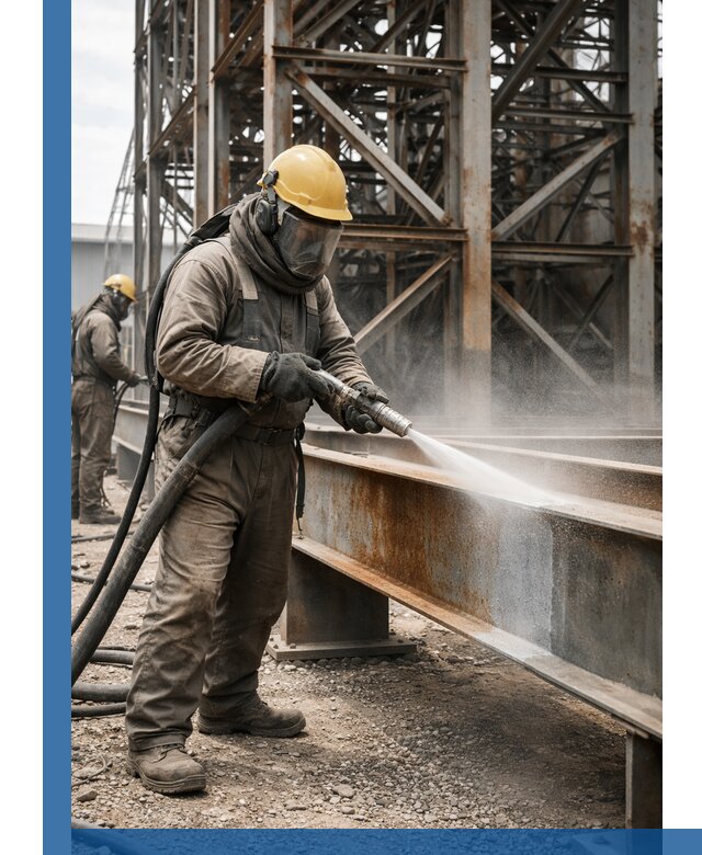 Пескоструйная очистка металлоконструкций в Орехове-Зуеве промышленная