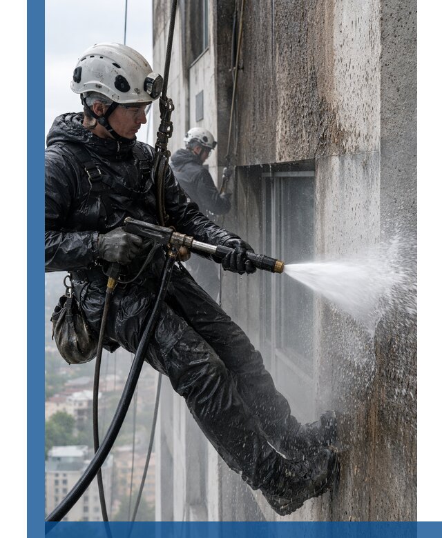 Гидроструйная очистка фасадов и конструкций в Орехове-Зуеве