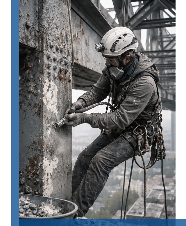 Удаление старой краски с металлических конструкций в Орехове-Зуеве