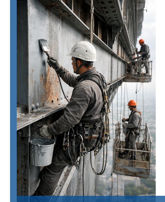 Покраска металлоконструкций на высоте в Орехове-Зуеве профессионально