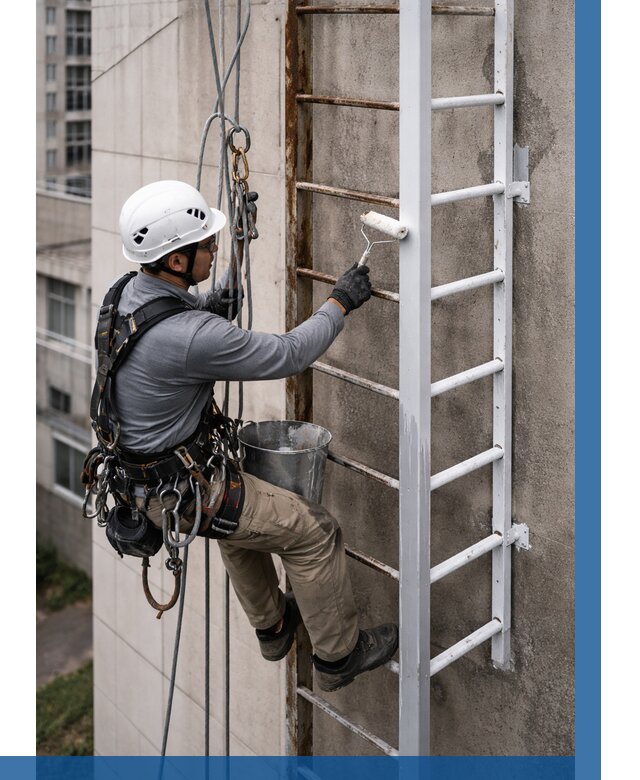 Покраска пожарных лестниц в Орехове-Зуеве от 4689 р. | ВЫСОТНИК-Рхв