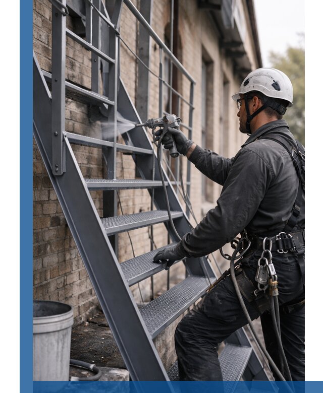 Покраска и антикоррозионная защита пожарных лестниц в Орехове-Зуеве