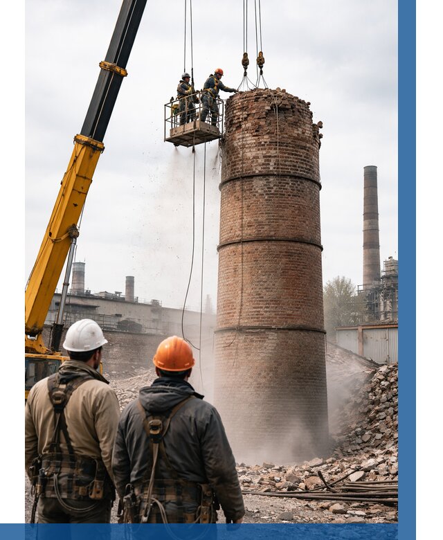 Демонтаж дымовой трубы в Орехове-Зуеве от 93780 р. | ВЫСОТНИК-Рхв, смета