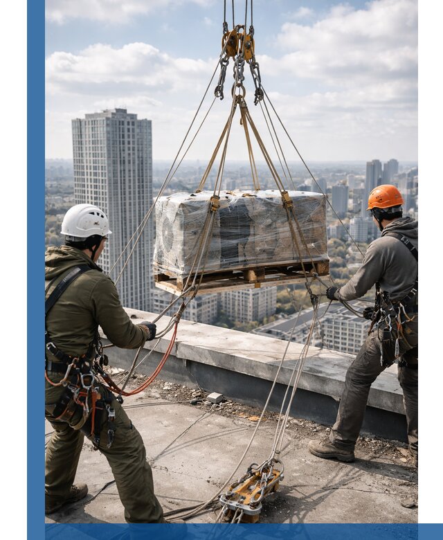 Подъем и монтаж крупногабаритных грузов на крышу в Орехове-Зуеве
