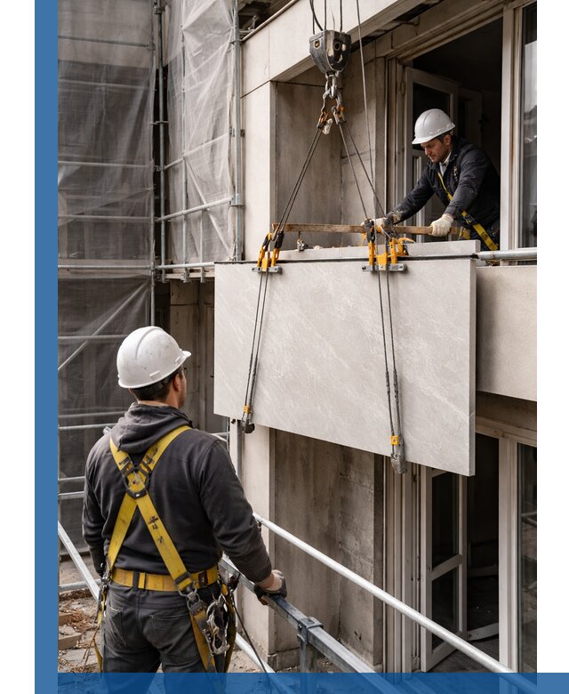 Подъем керамогранита на этаж в Орехове-Зуеве грузчиками и техникой