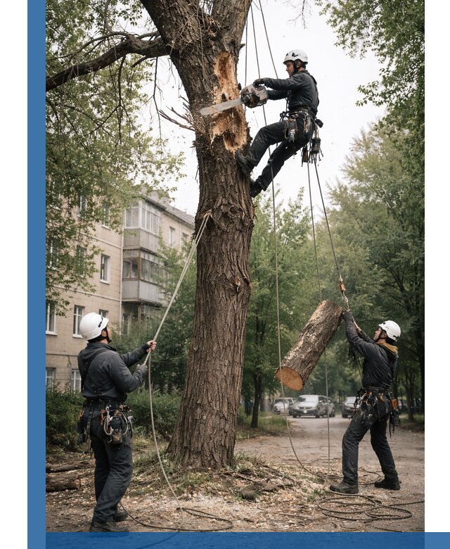 Срочное удаление аварийных деревьев в Орехове-Зуеве с гарантией безопасности