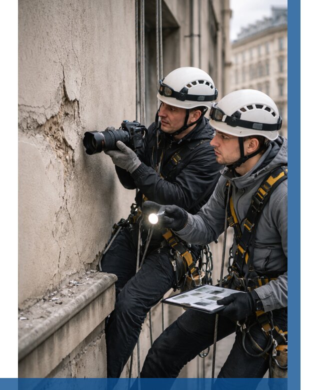 Фотофиксация дефектов фасада в Орехове-Зуеве от 4689 р. | ВЫСОТНИК-Рхв