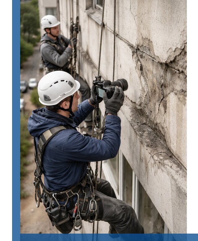 Фотофиксация дефектов фасада с высотной съемкой в Орехове-Зуеве