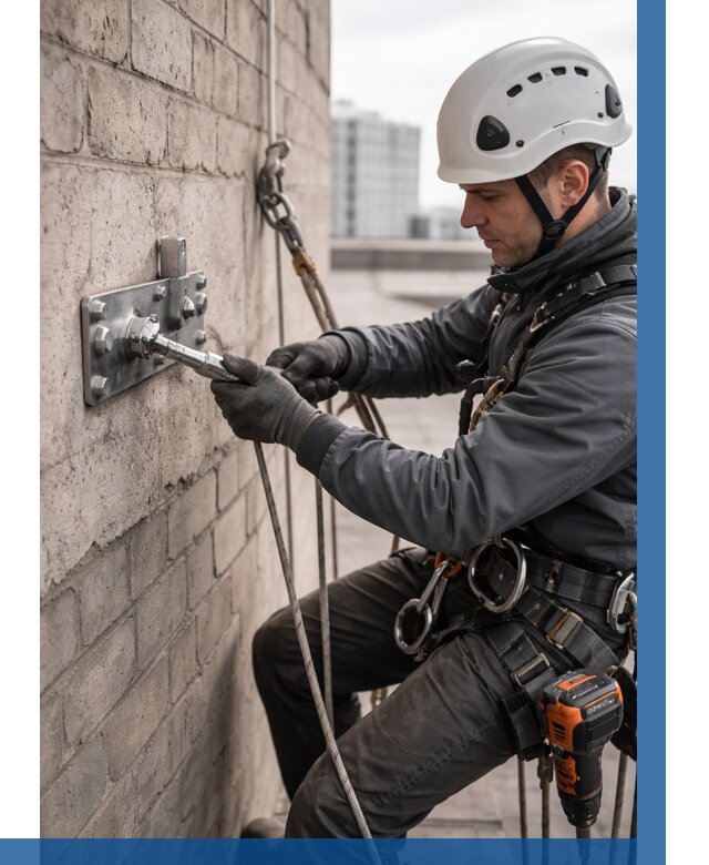 Установка анкерных точек в Орехове-Зуеве от 3647 р. | ВЫСОТНИК-Рхв