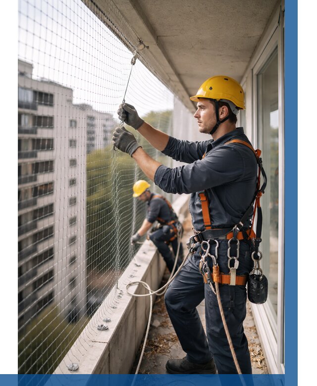 Монтаж сетки от птиц в Орехове-Зуеве от 4689 р. | ВЫСОТНИК-Рхв