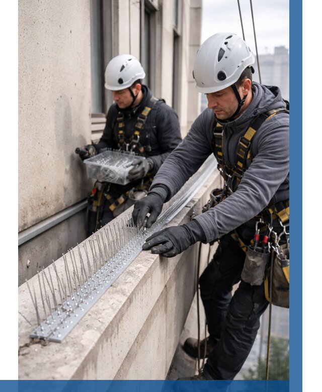 Установка шипов от птиц в Орехове-Зуеве от 886 р. | ВЫСОТНИК-Рхв